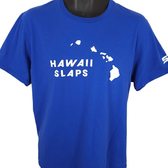 Power Slap T Shirt Mens Size Medium Blue Hawaii Slaps Fighting TV Show - Picture 2 of 7